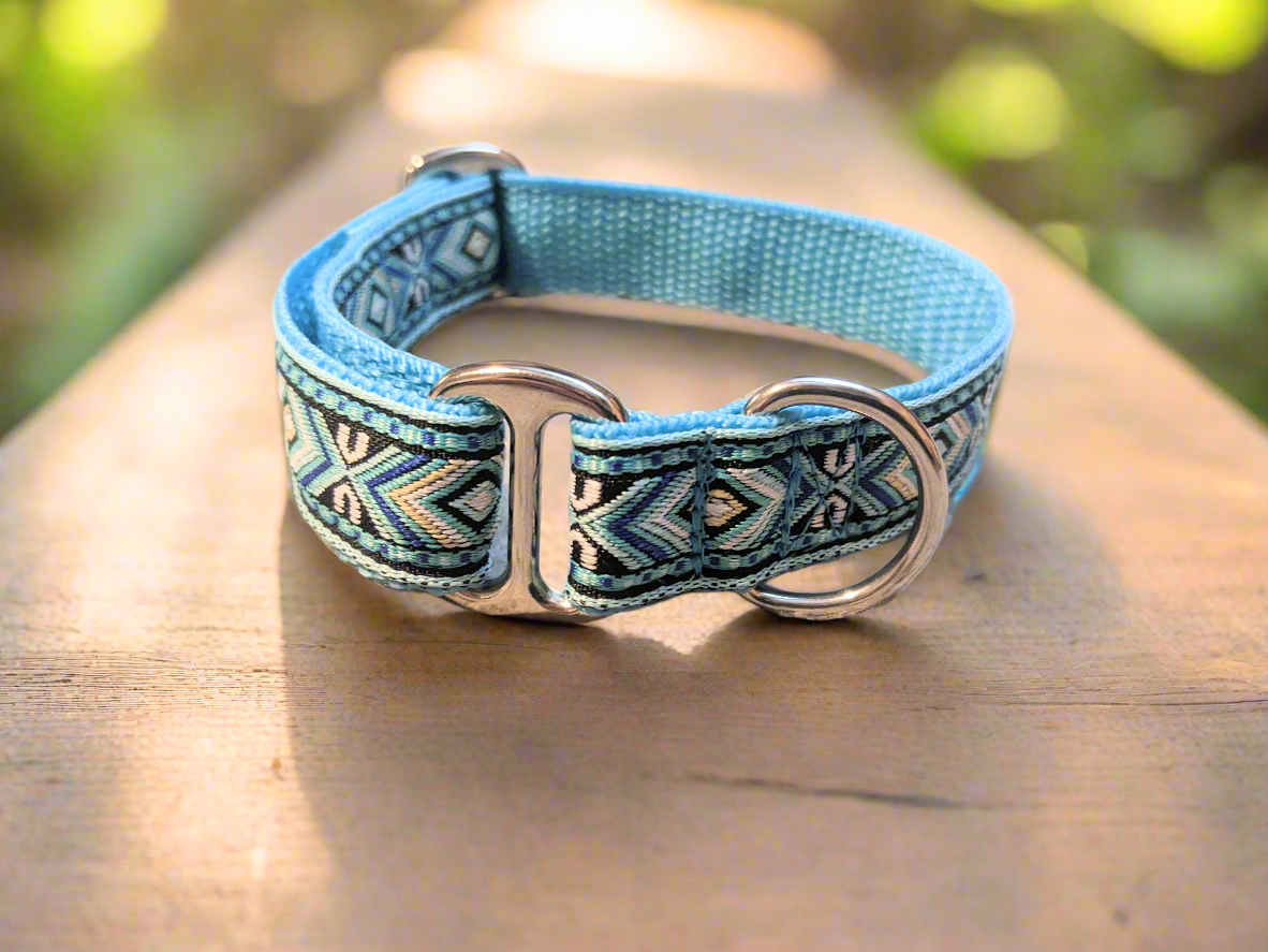 Blue Southwestern House Collar