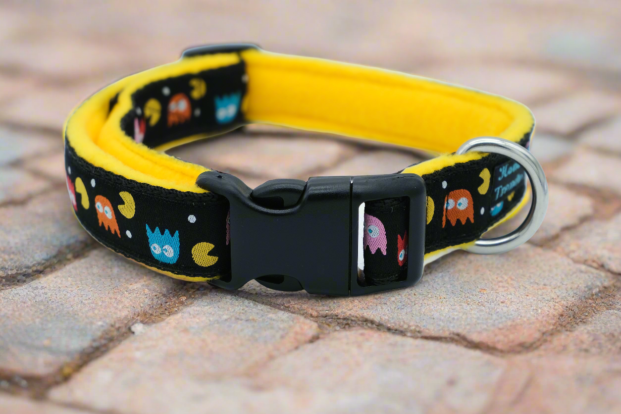 Retro PacMan Pattern Collar 25mm