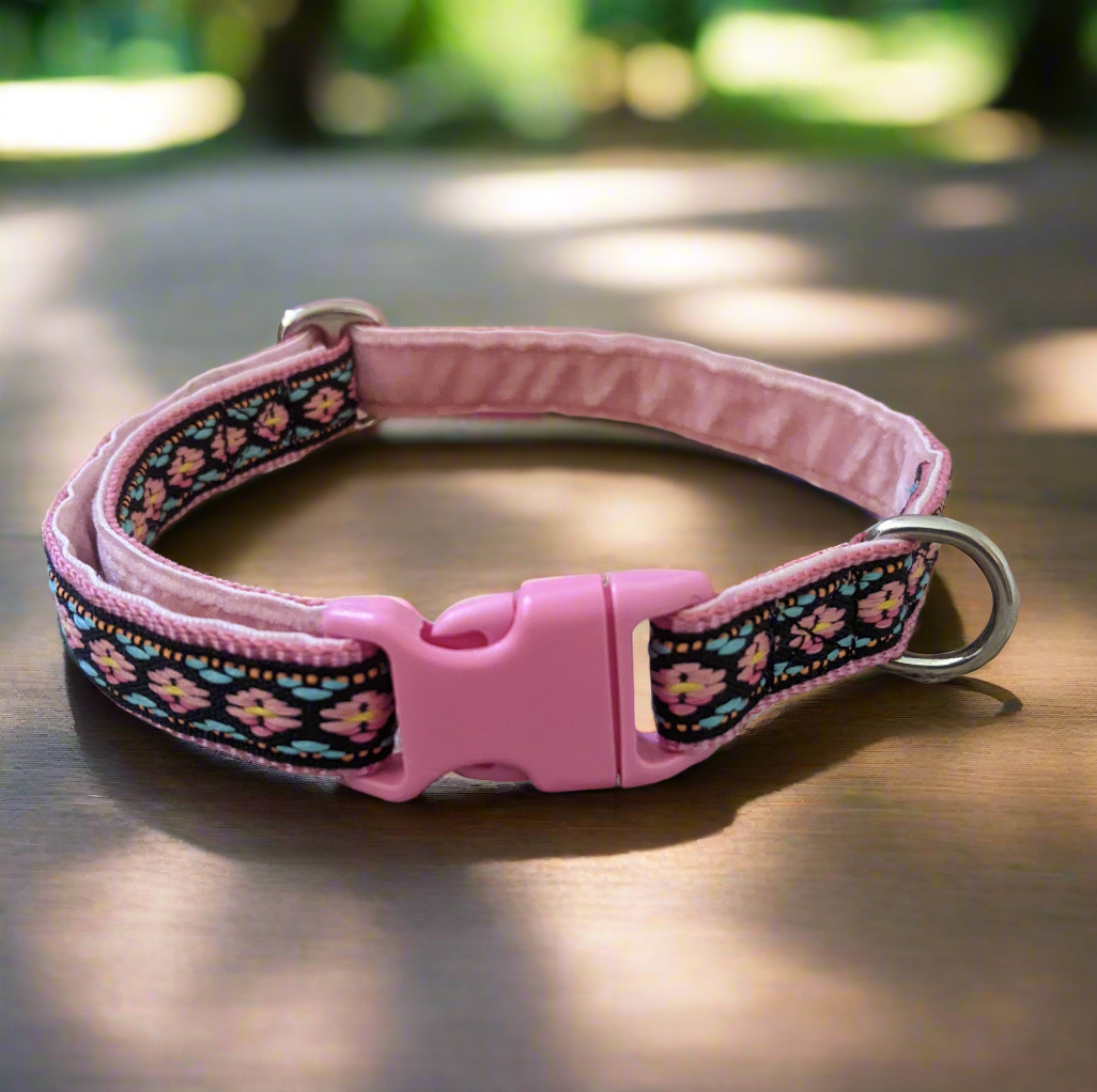 Pink/Navy Southwestern Pattern Collar