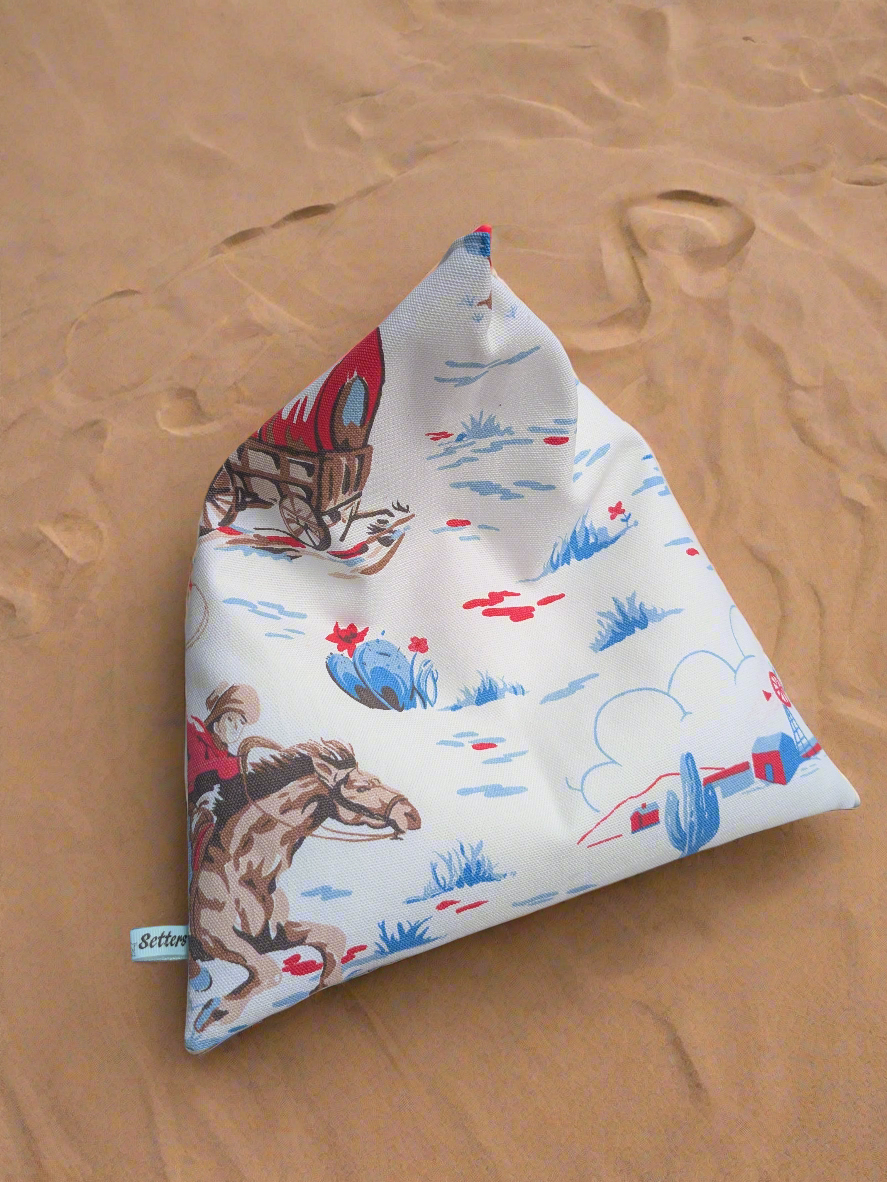 Tablet/Kindle/iPad Bean Bag Cushion Stand- Wild West Cowboys