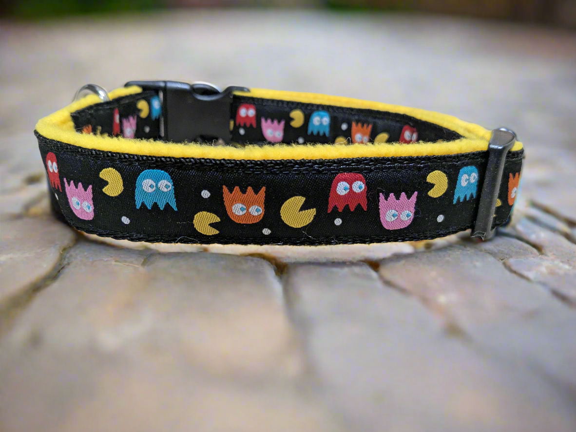 Retro PacMan Pattern Collar 25mm