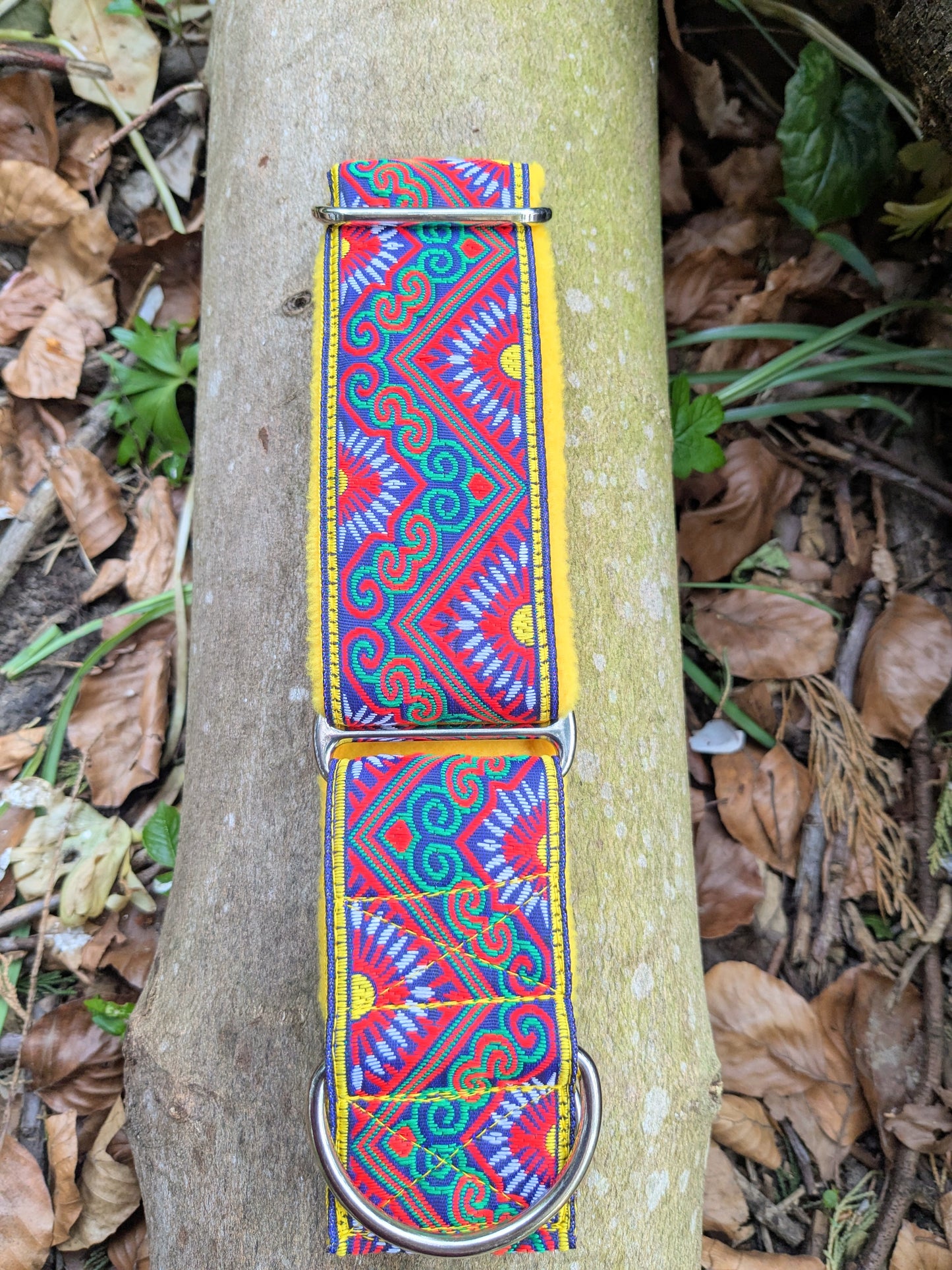 Tropical Tribal Pattern 50mm Martingale Collar
