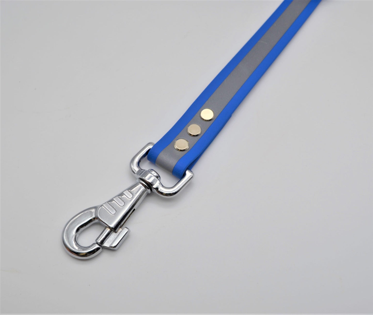 25mm Reflective Blue Waterproof Webbing Double Split Lead Coupler