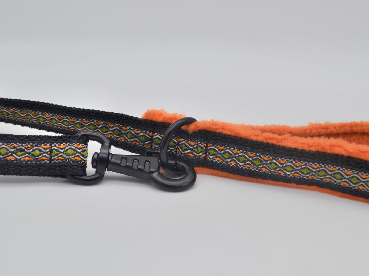 Orange/Black Tribal Pattern Lead 12mm