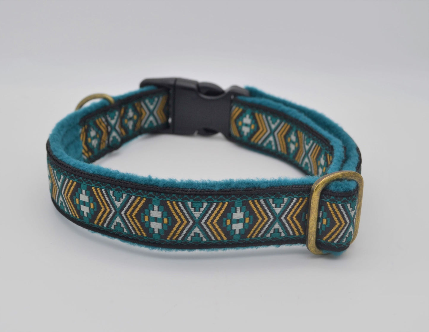 Turquoise Aztec Pattern Collar (Antique Brass, Black, Silver)