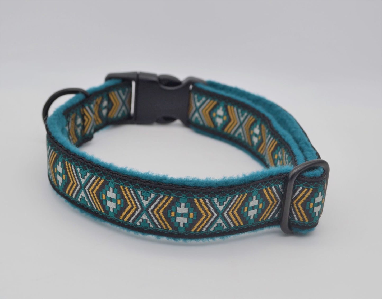 Turquoise Aztec Pattern Collar (Antique Brass, Black, Silver)