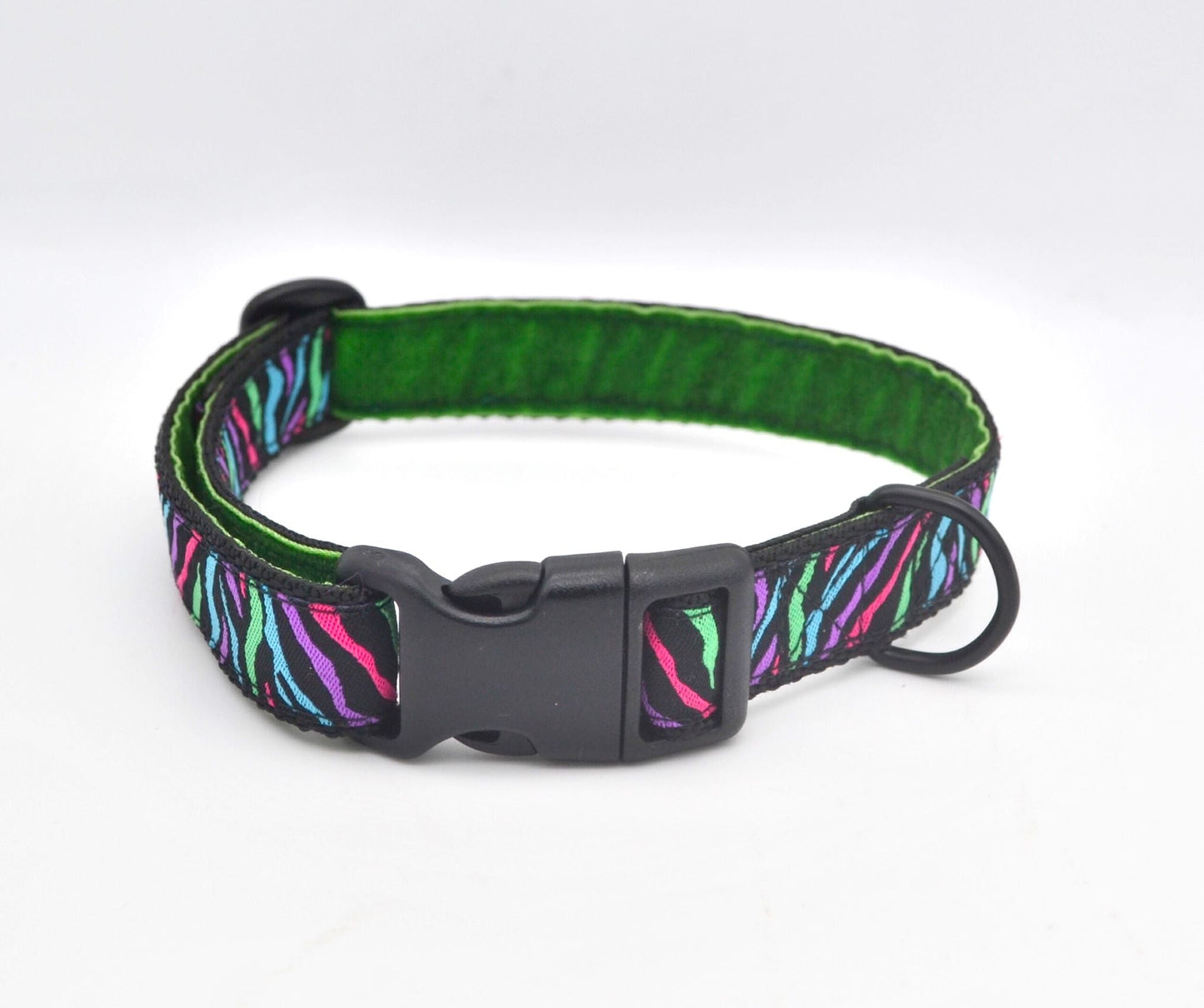 Multicoloured Zebra Print Pattern Collar 25mm