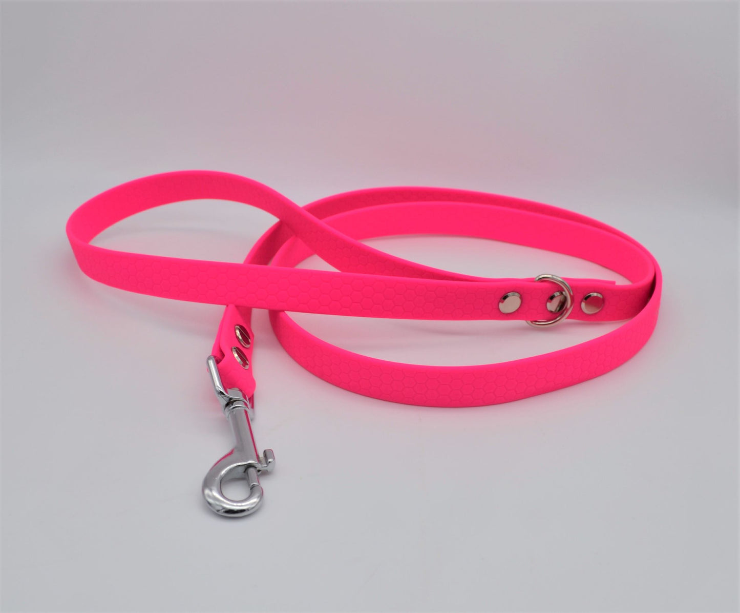 Neon Pink Waterproof Coated Webbing Lead 16mm