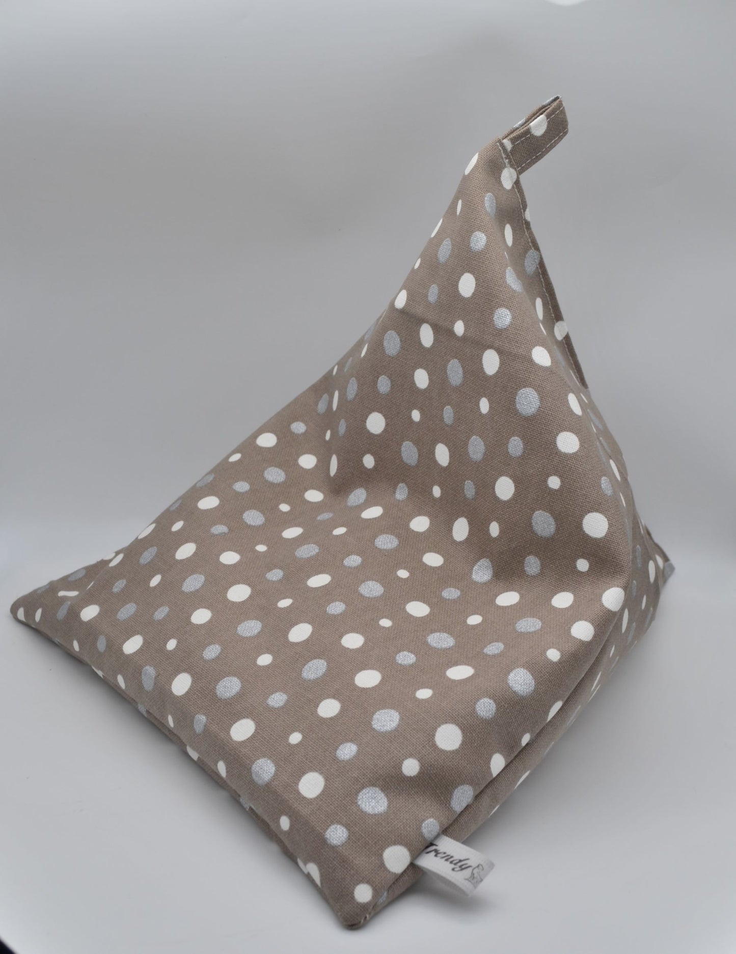 Tablet/Kindle/iPad Bean Bag Cushion Stand- Taupe Polka Dots