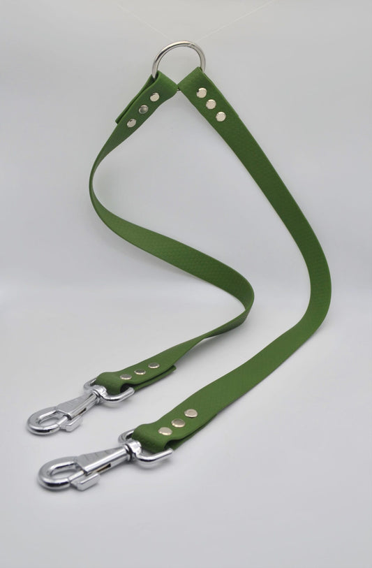 25mm Army Green Waterproof Webbing Double Split Lead Coupler