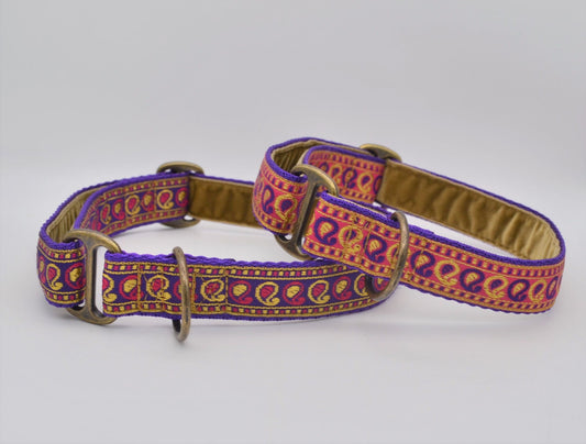 Pink/Purple & Gold Indian Paisley House Collar