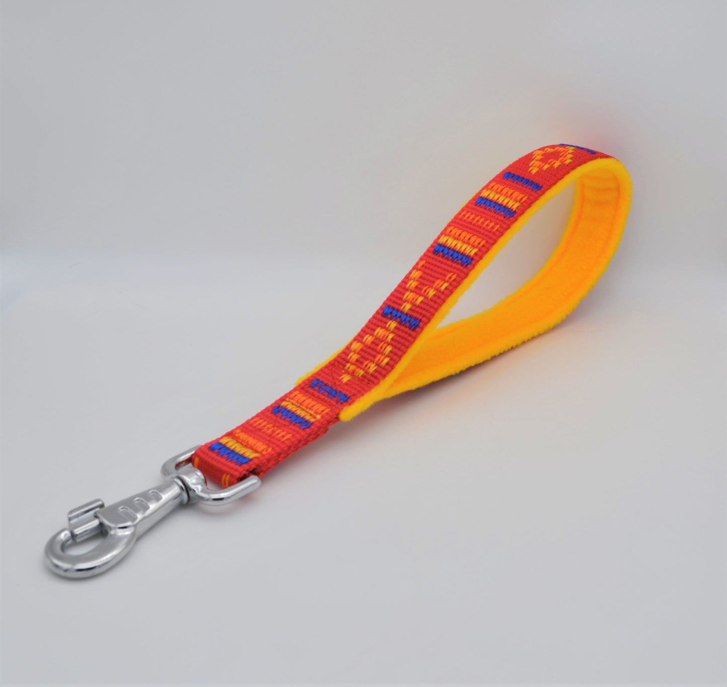 Weave Webbing Mexican Style Dog Training Lead Traffic Handle- 25mm Red