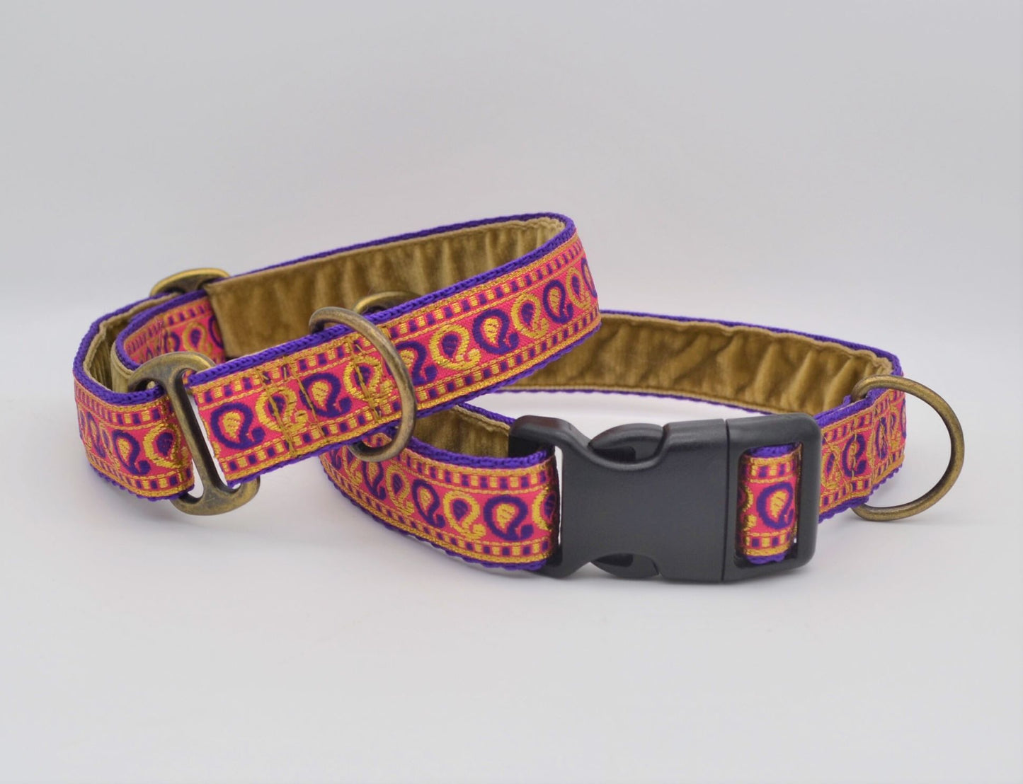 Pink/Purple & Gold Indian Paisley House Collar