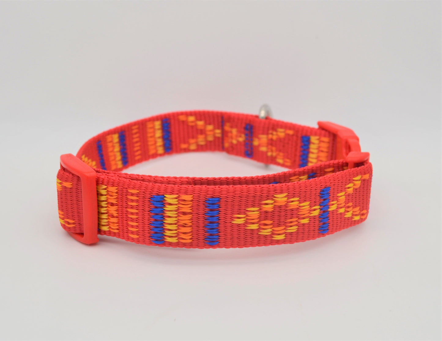 Mexican Weave Webbing Collar 25mm Black or Red