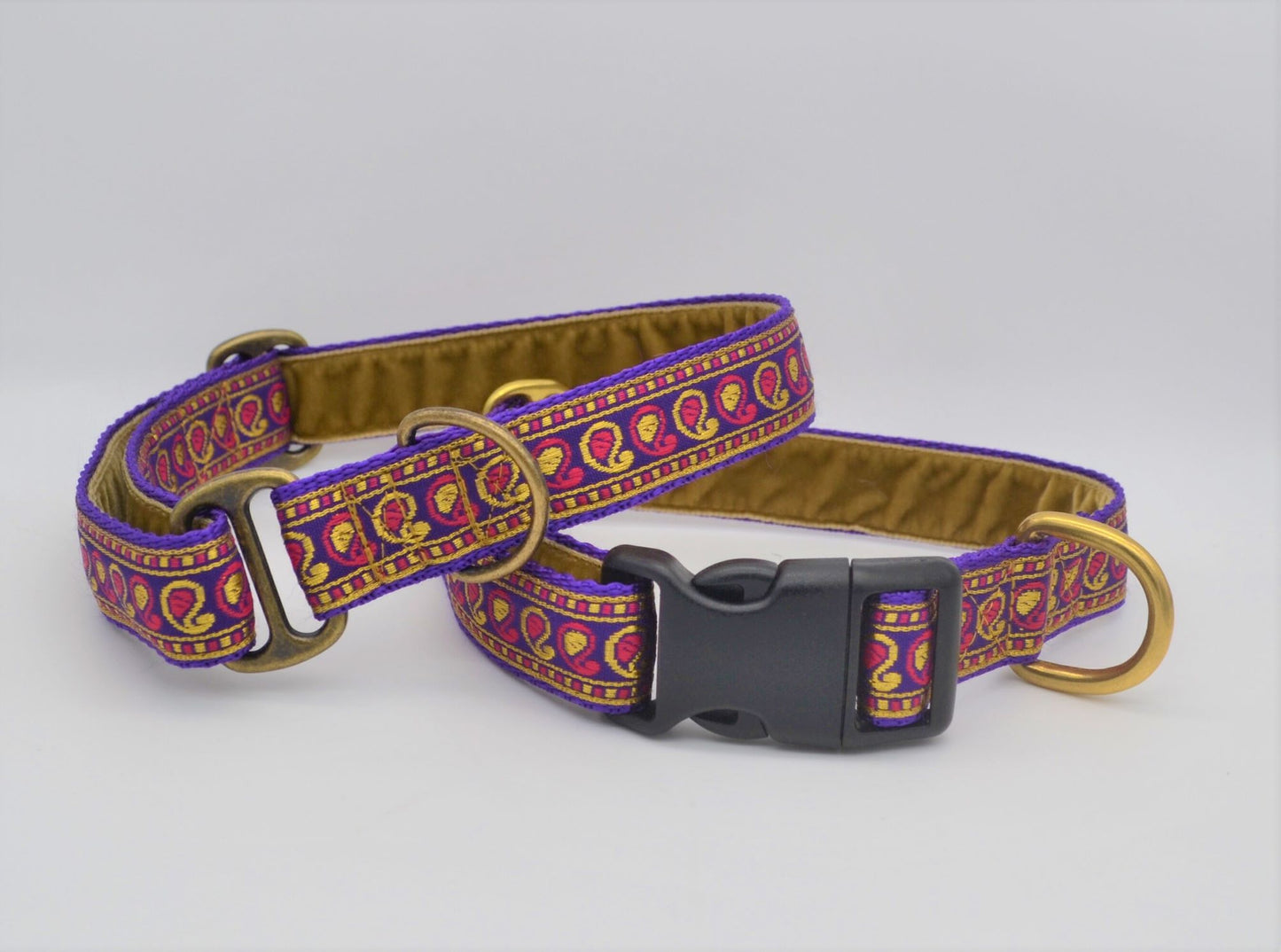 Pink/Purple & Gold Indian Paisley House Collar