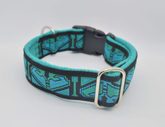 14-21" Turquoise Retro Tribal Pattern Collar 38mm