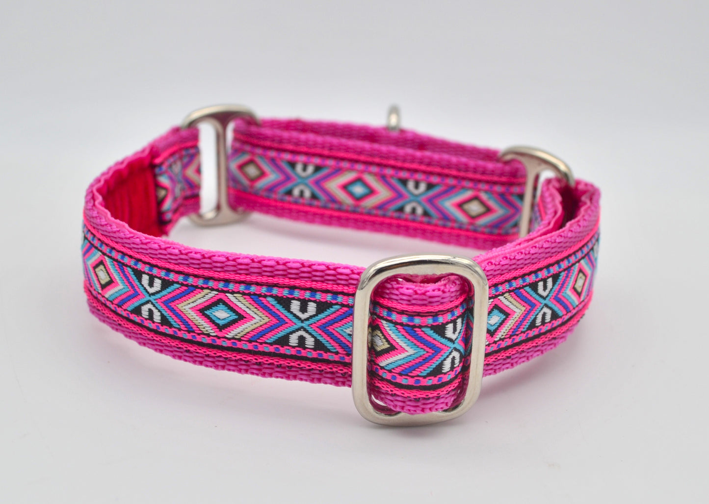 12-16" Pink Native American 25mm Martingale Collar