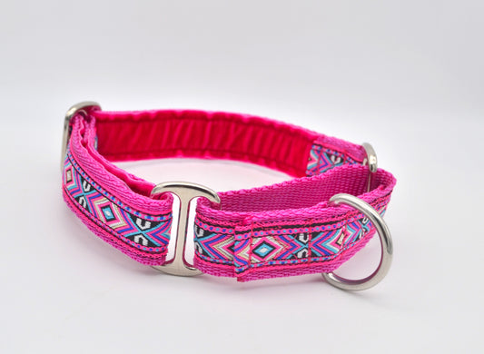 12-16" Pink Native American 25mm Martingale Collar