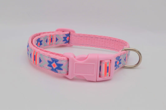 12mm Pink Aztec Pattern Collar