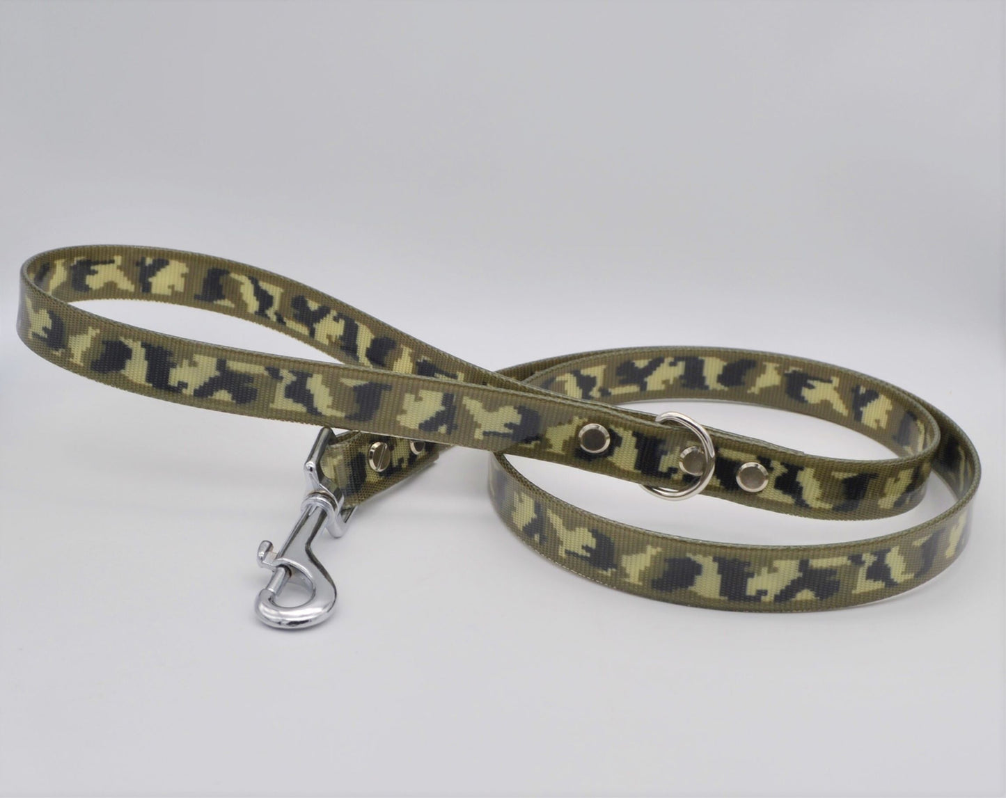 Camouflage Waterproof Coated Webbing Lead 20mm Black, Silver or Antique Brass