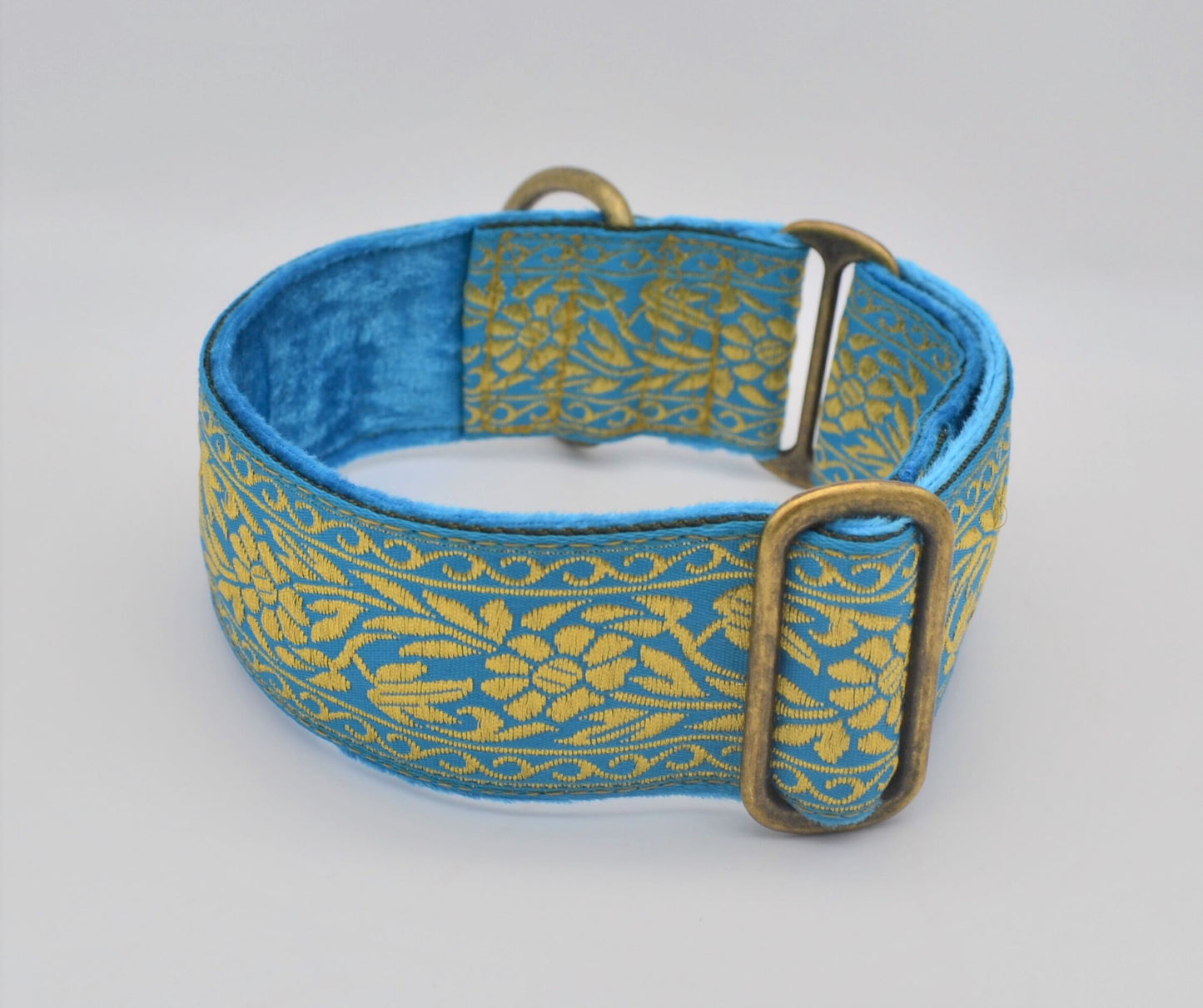 Blue/Gold House Collar 10-16"