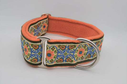 Vintage Orange Floral House Collar 13-19.5"