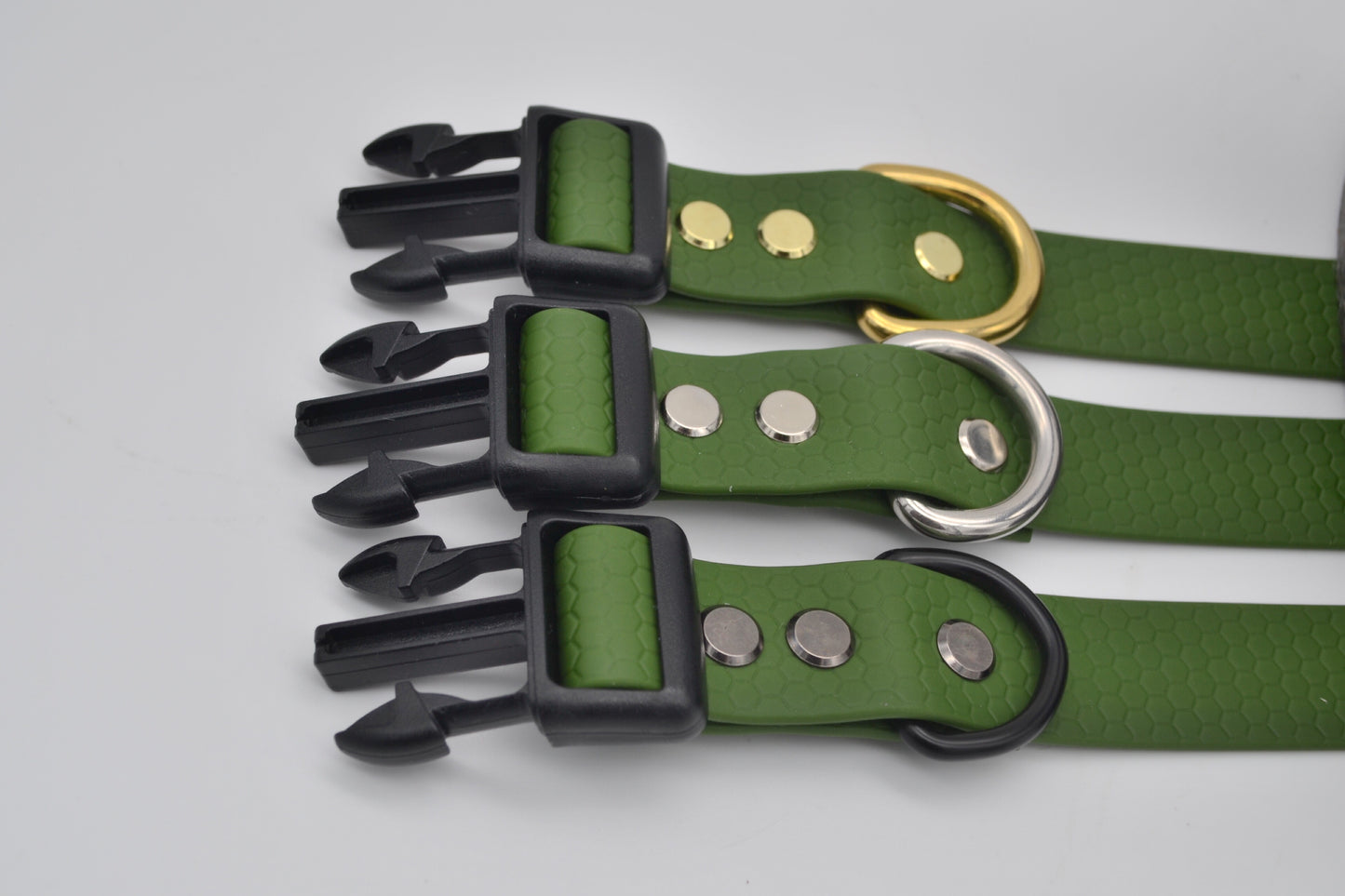 Army Green/Kerosene Waterproof Coated Webbing Buckle Collar 25mm