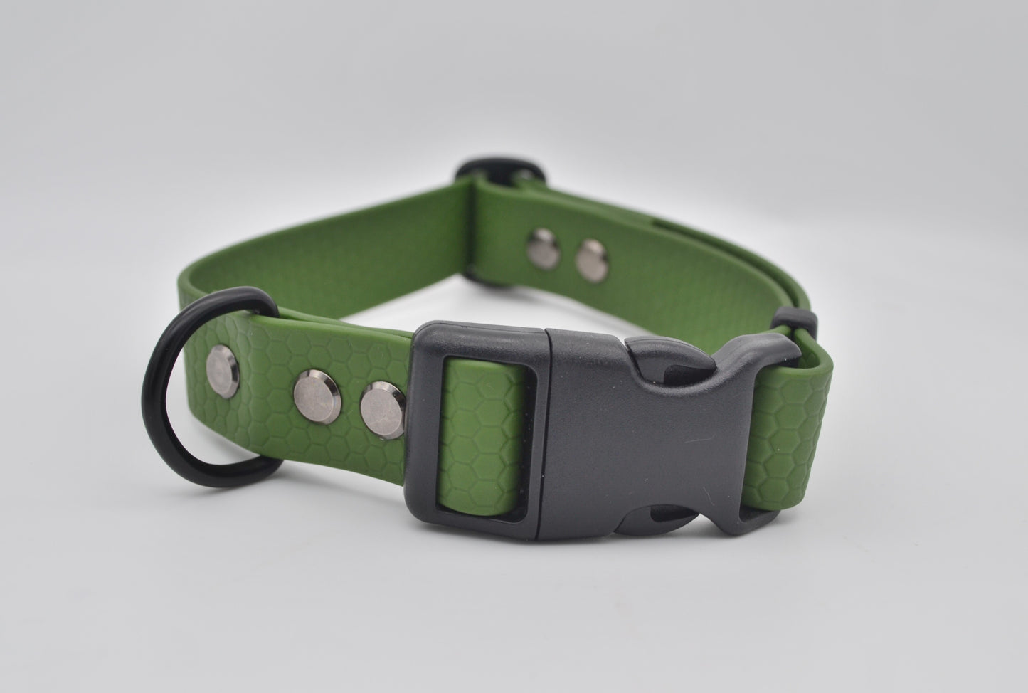 Army Green/Kerosene Waterproof Coated Webbing Buckle Collar 25mm