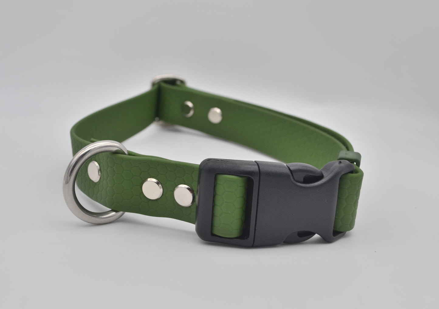 Army Green/Kerosene Waterproof Coated Webbing Buckle Collar 25mm