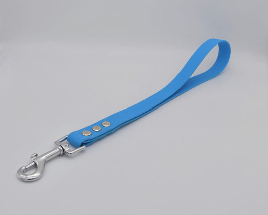 Waterproof Webbing Dog Training Lead Traffic Handle- Sky Blue 20mm