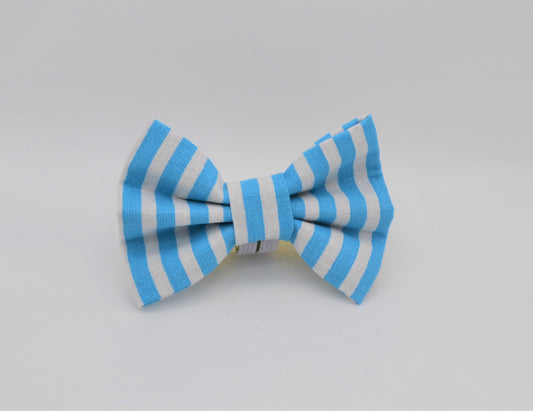 Blue Beach Stripe Bow Tie