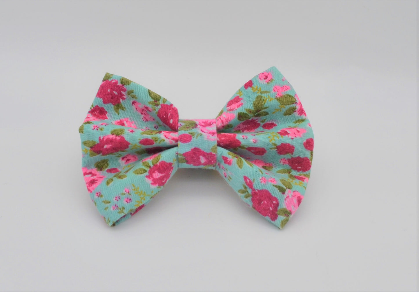 Mint/Pink Floral Bow Tie