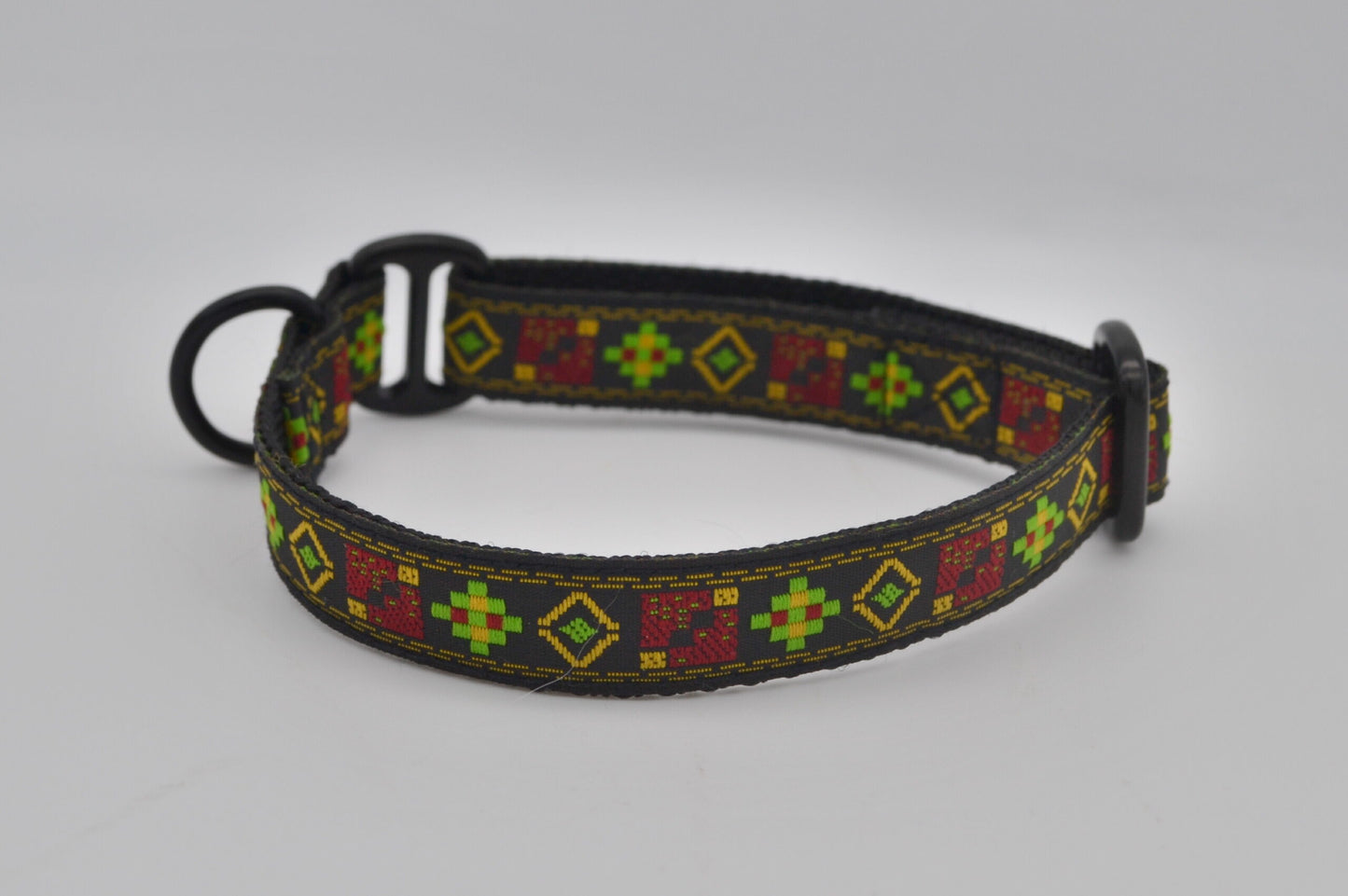 8-12" Black Tribal Shapes Pattern House Collar