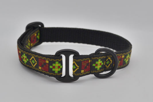 8-12" Black Tribal Shapes Pattern House Collar