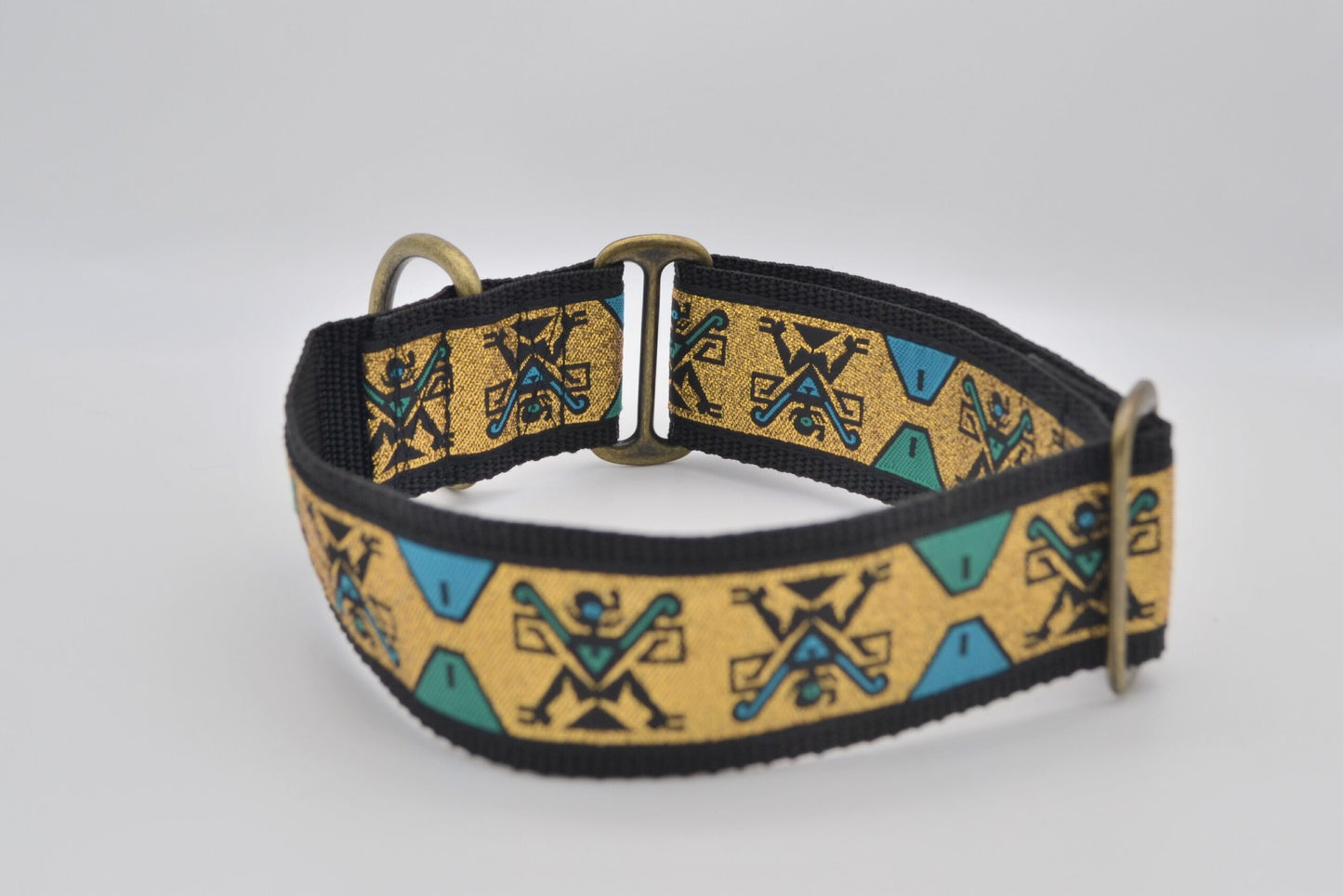 Gold Aztec Figures House Collar 38mm