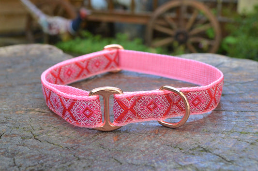 Pink Pattern House Collar (Rose Gold)