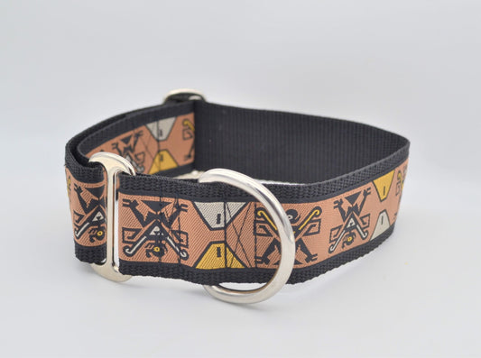 Brown Aztec Figures House Collar 38mm