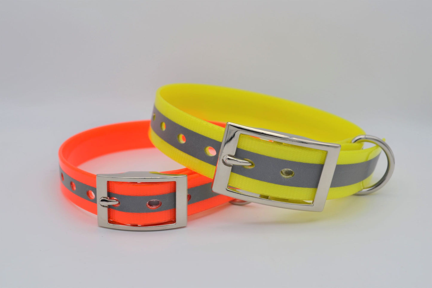 Reflective Hi Vis Yellow Waterproof Coated Webbing Collar 25mm