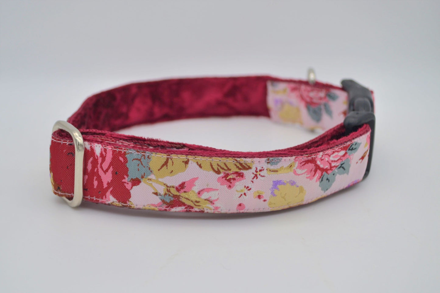 Pink Floral (Cath Kidston Style!) Pattern Collar (Velvet)