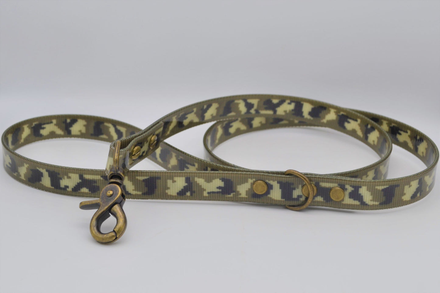 Camouflage Waterproof Coated Webbing Lead 20mm Black, Silver or Antique Brass