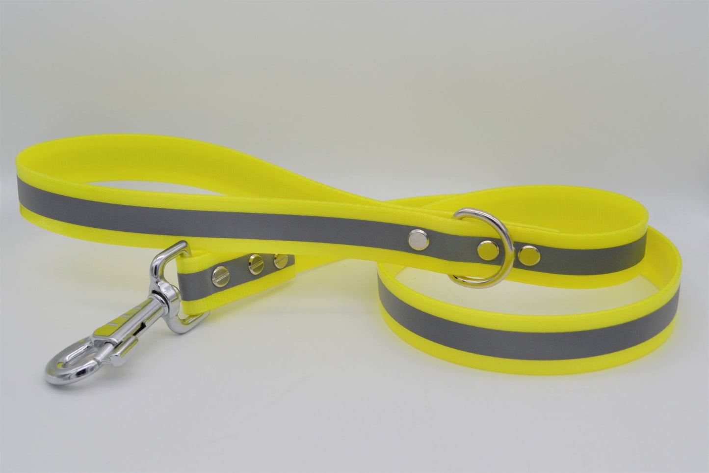 Reflective Yellow or Orange Hi Vis Waterproof Coated Webbing Leads