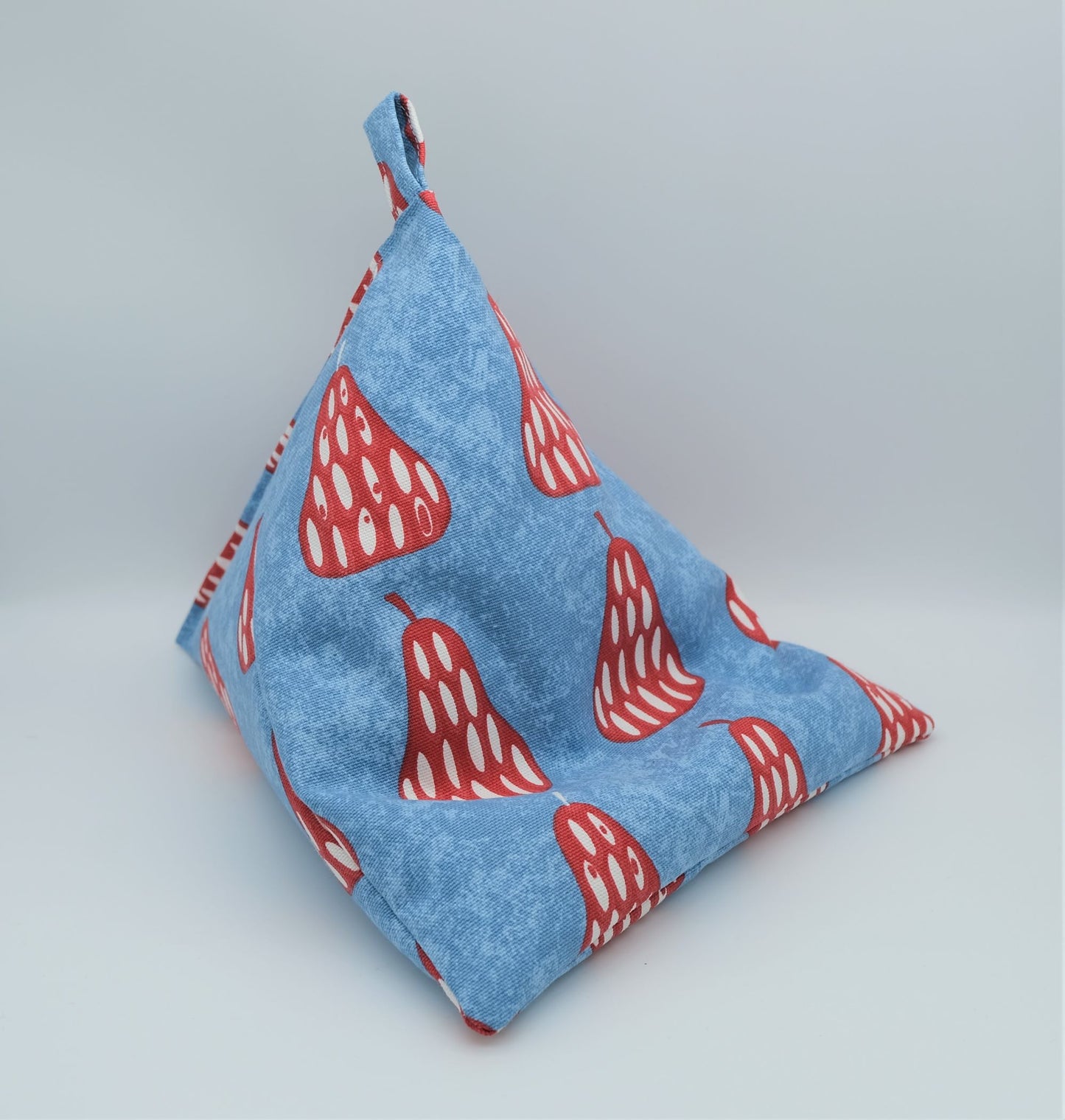 Tablet/Kindle/iPad Bean Bag Cushion Stand- Pears On Blue