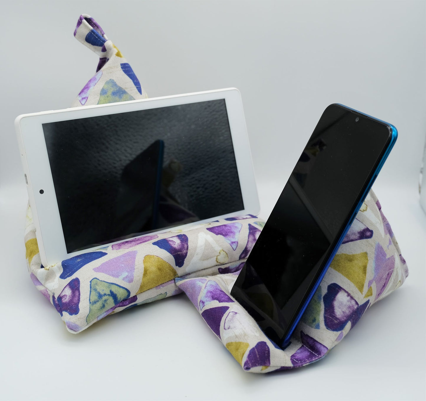 Tablet/Kindle/iPad Bean Bag Cushion Stand- Triangles