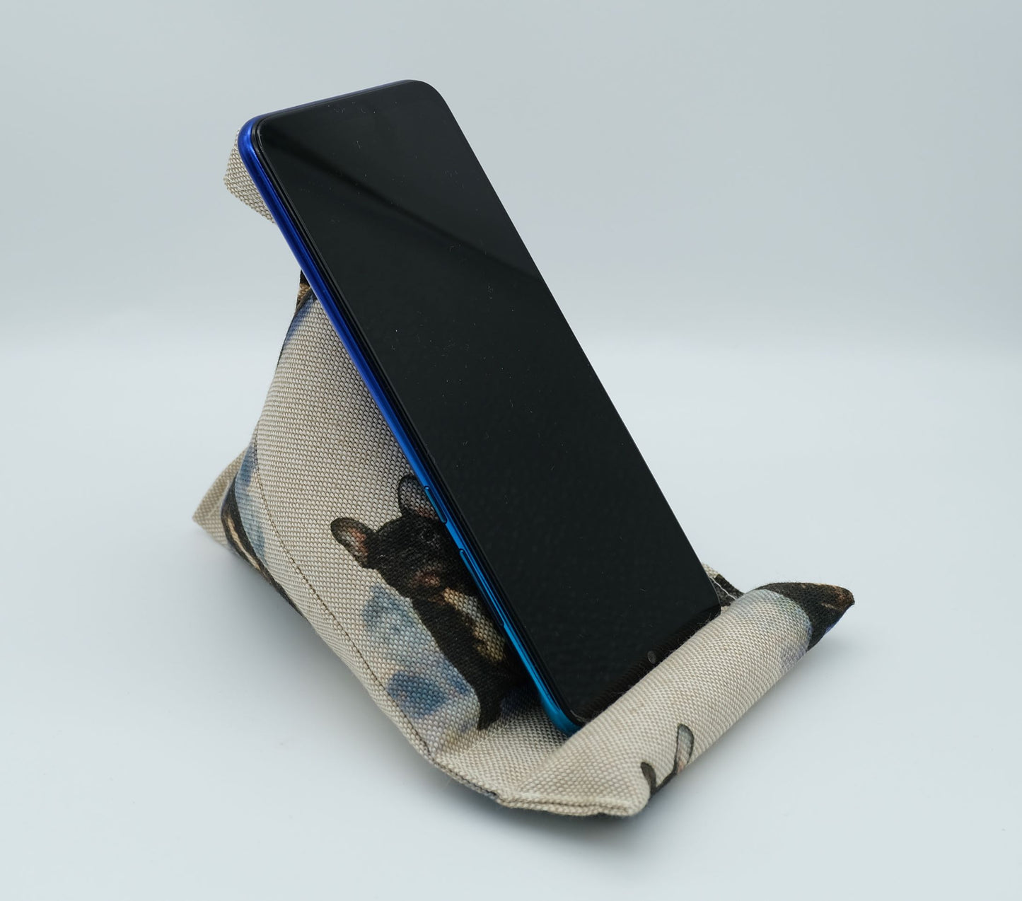 Mobile Phone Bean Bag Cushion Stand/Holder- French Bulldog