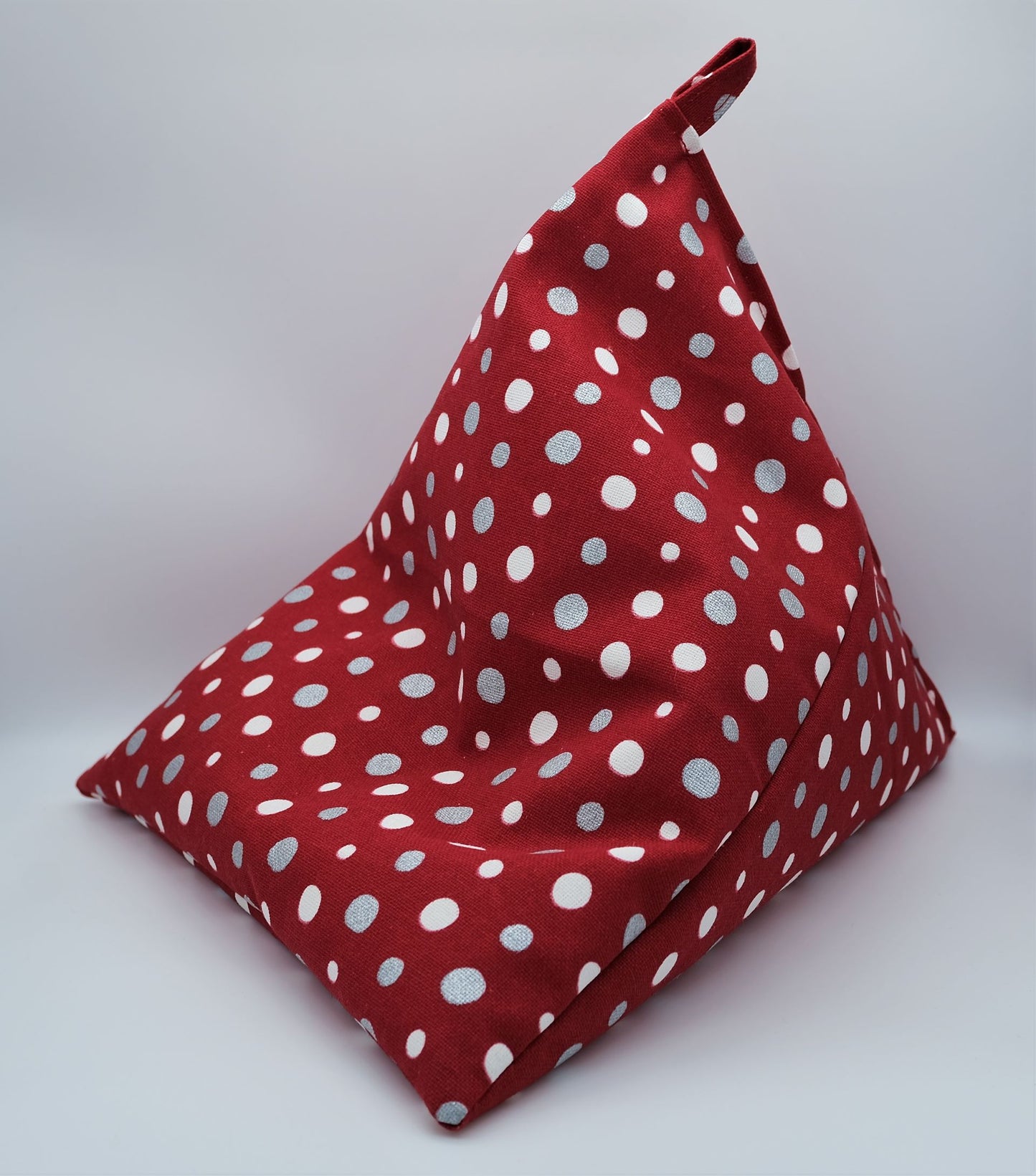 Tablet/Kindle/iPad Bean Bag Cushion Stand- Red Polka Dots