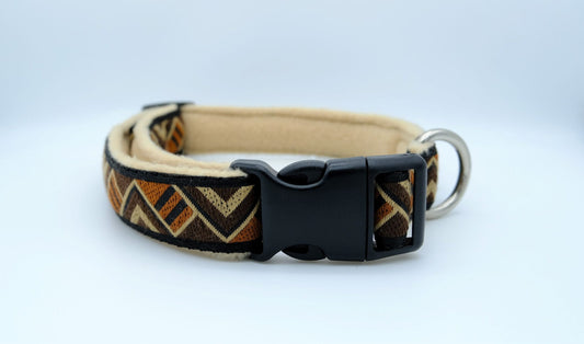 Brown Tribal Triangles Pattern Collar or Lead