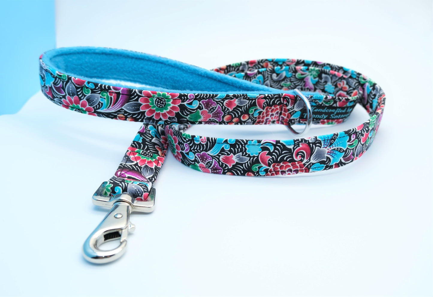 25mm Multicoloured Floral Fabric Collar/Lead