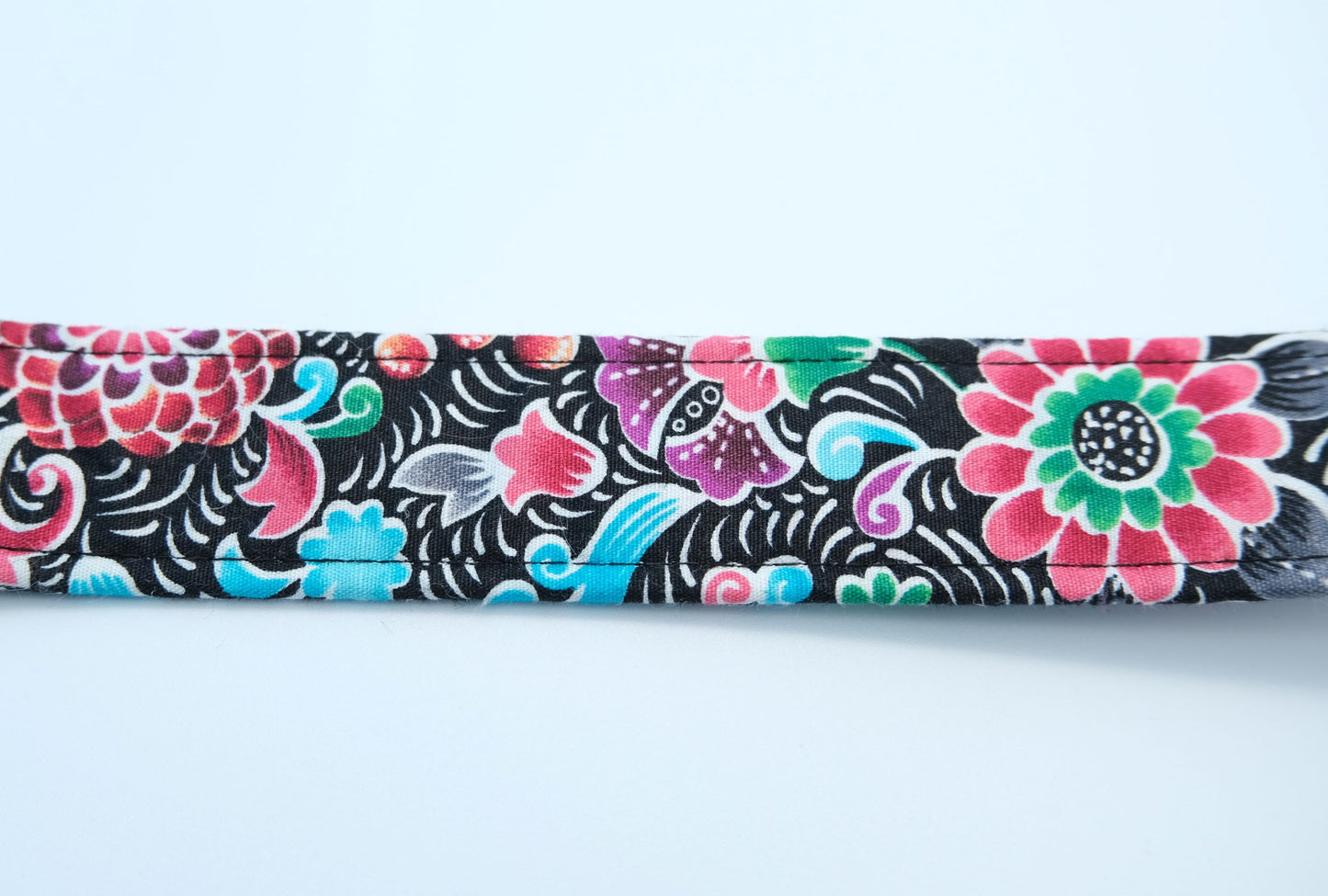 25mm Multicoloured Floral Fabric Collar/Lead