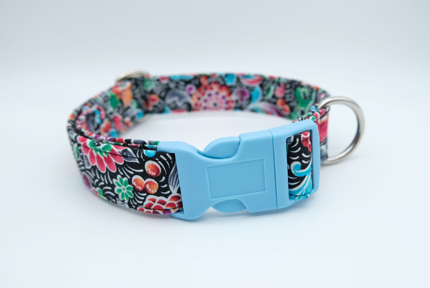 25mm Multicoloured Floral Fabric Collar/Lead