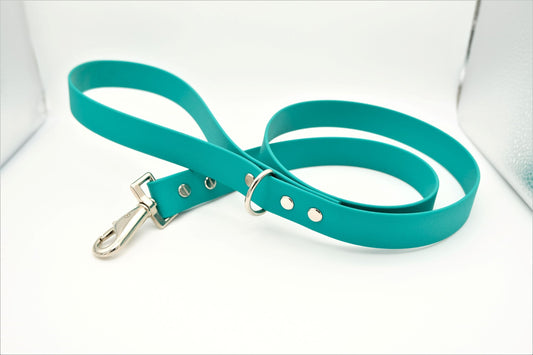 Pastel Green Waterproof Coated Webbing Lead 25mm